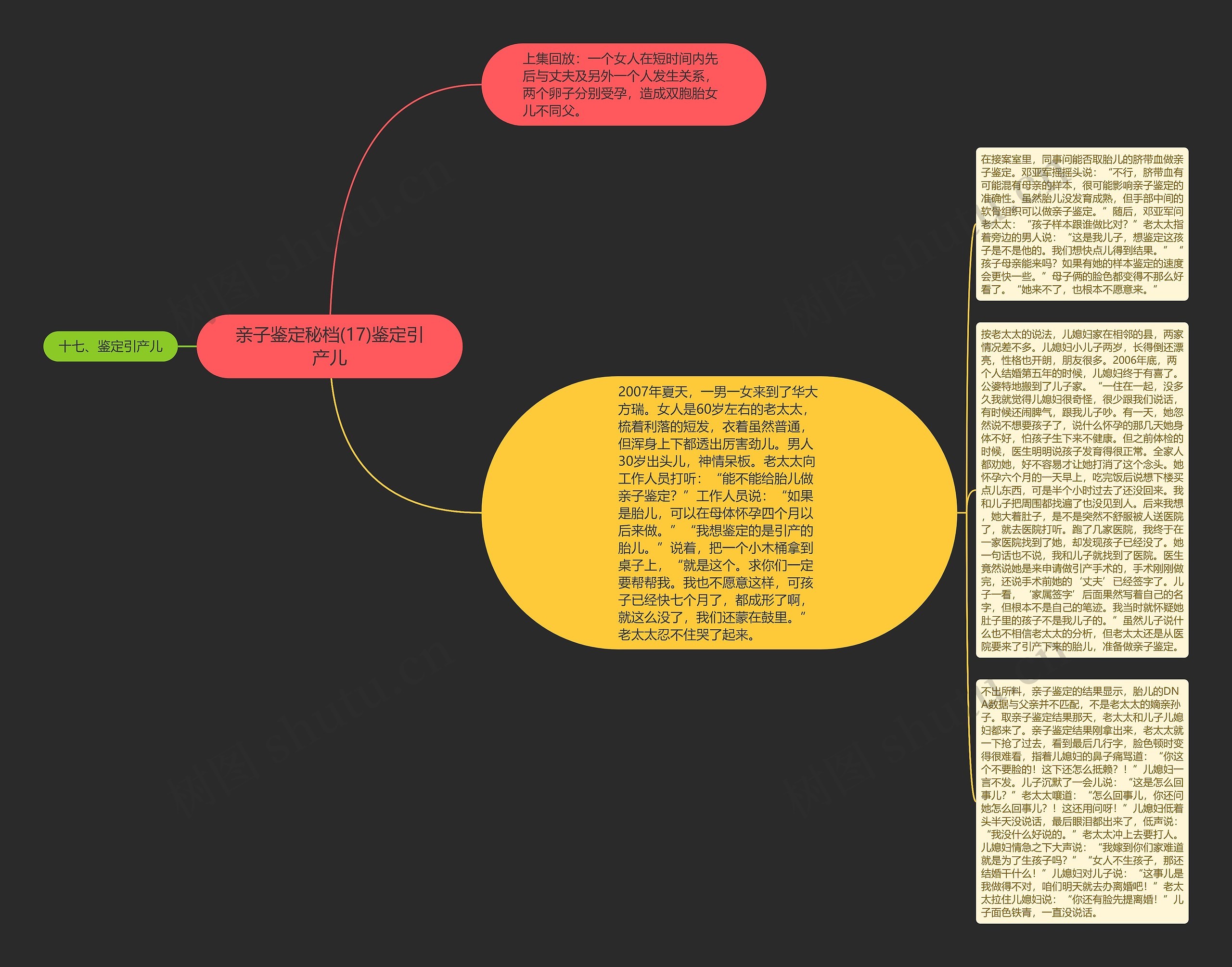 亲子鉴定秘档(17)鉴定引产儿思维导图