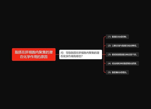 脂质在肝细胞内聚集的潜在化学作用的原因