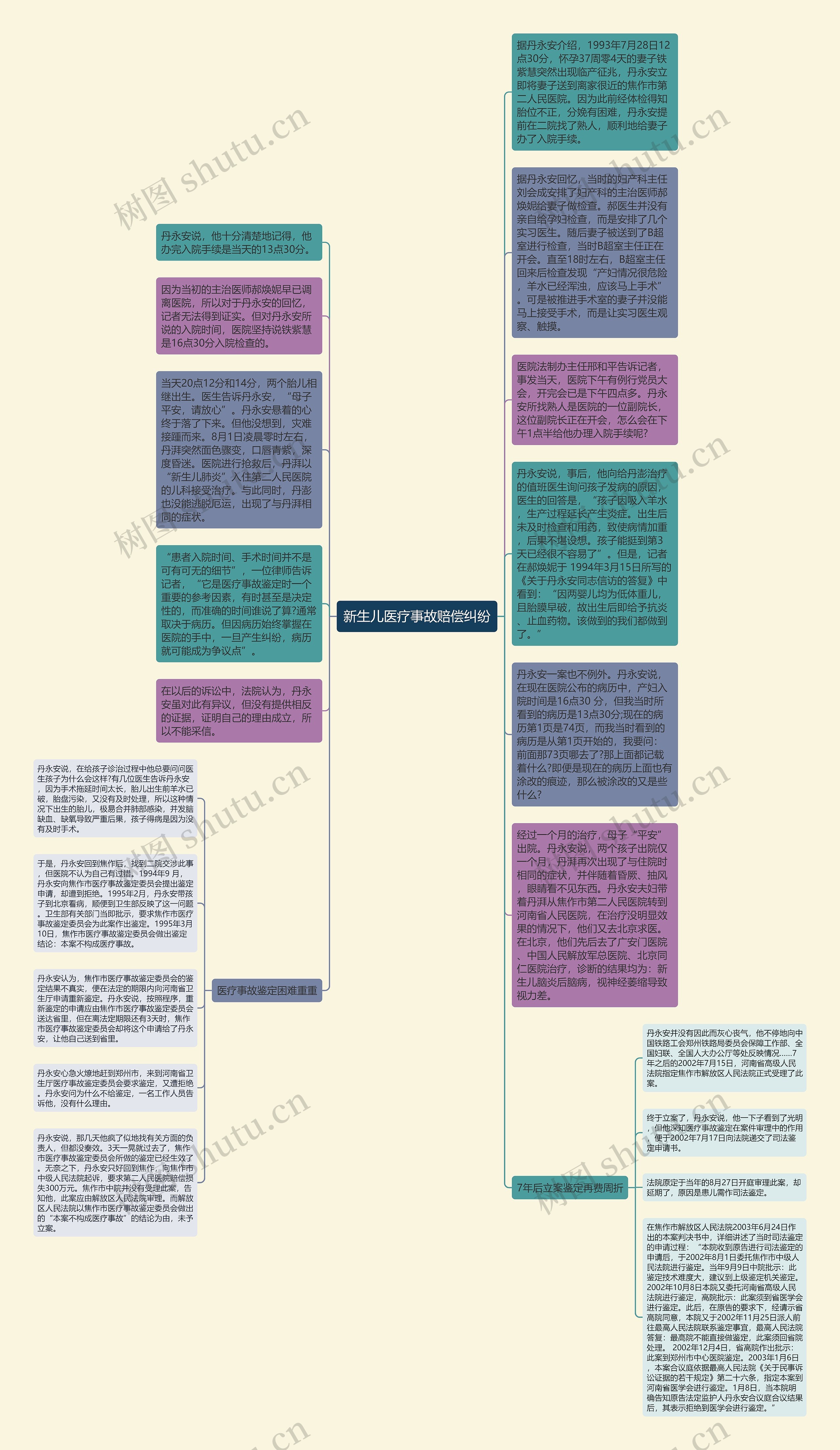 新生儿医疗事故赔偿纠纷思维导图