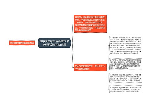 流感季注意生活小细节 多吃鲜艳蔬菜可防感冒