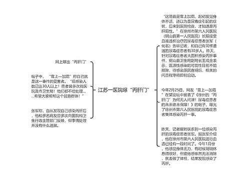 江苏一医院曝“丙肝门”