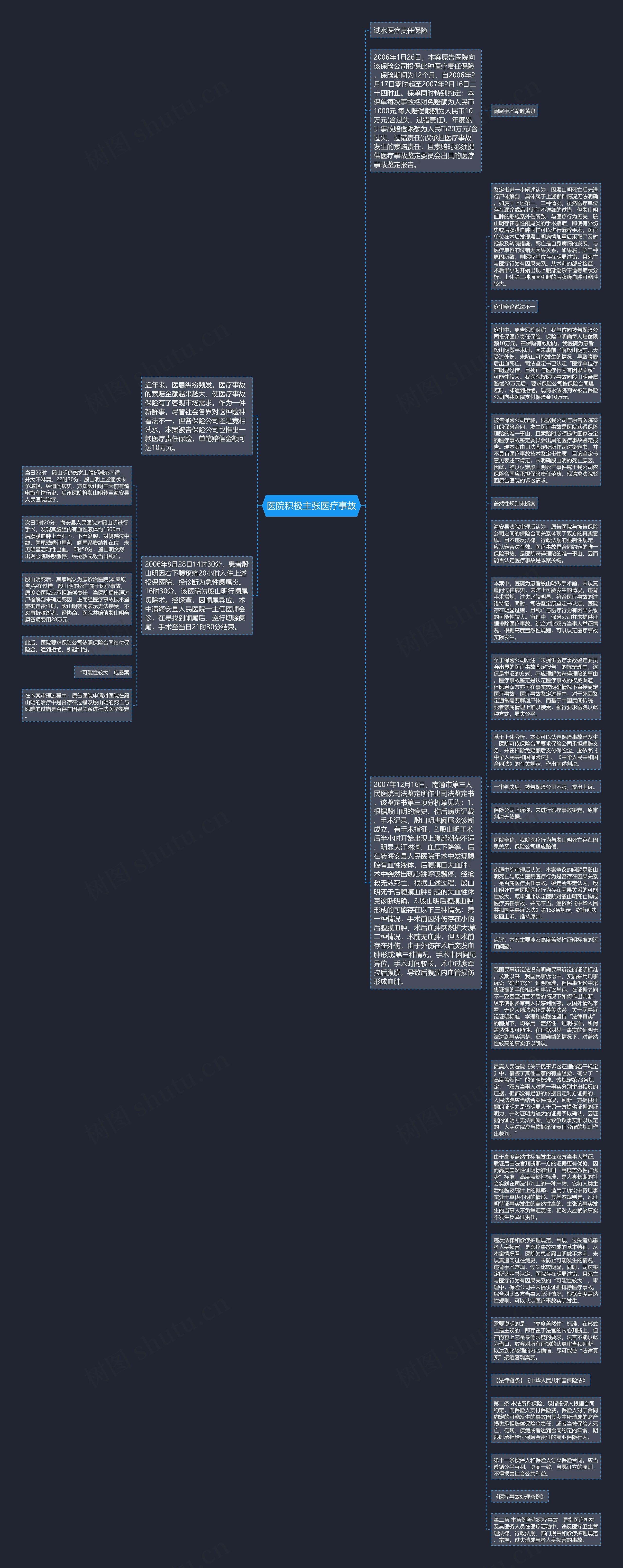 医院积极主张医疗事故思维导图