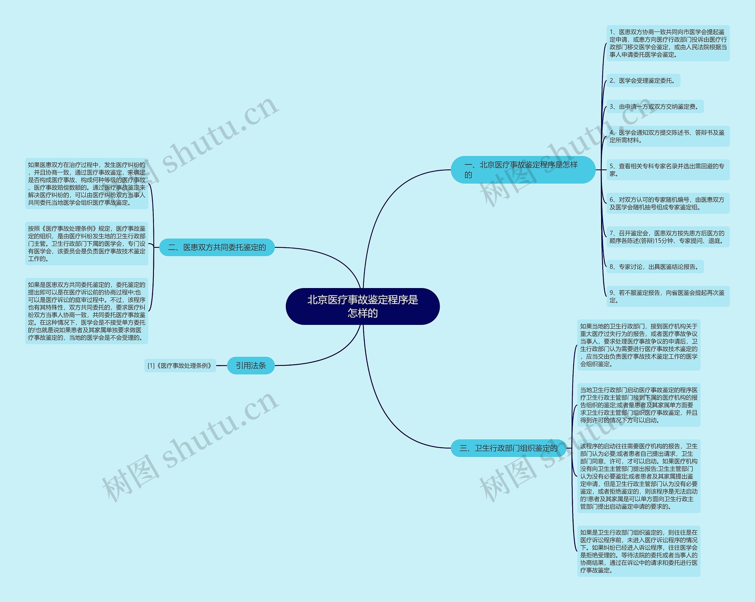 北京医疗事故鉴定程序是怎样的思维导图