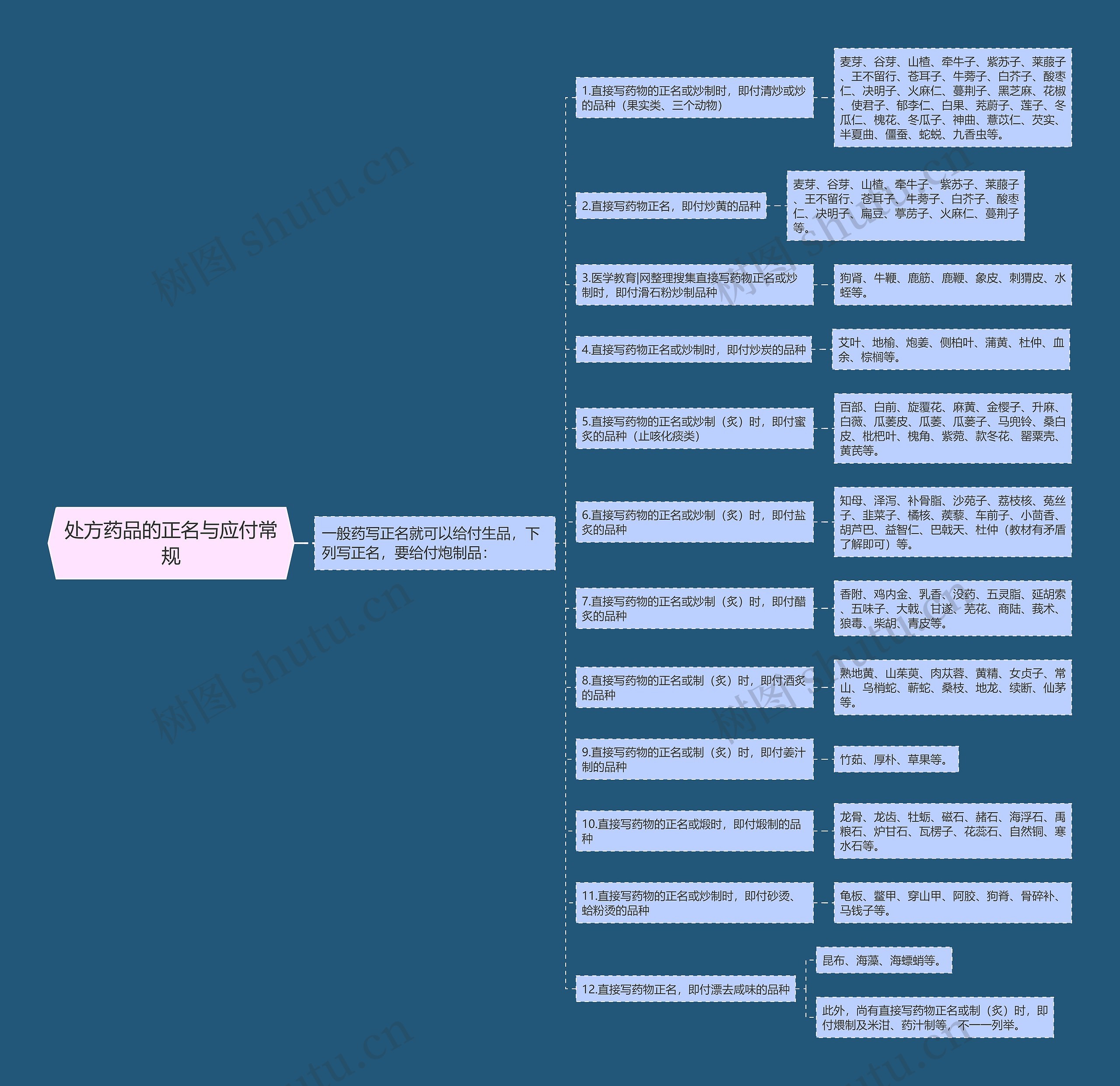 处方药品的正名与应付常规思维导图