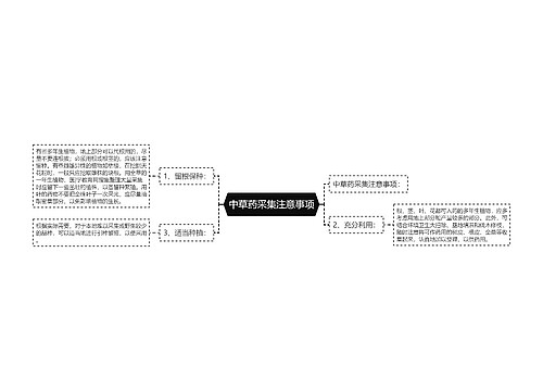 中草药采集注意事项思维导图