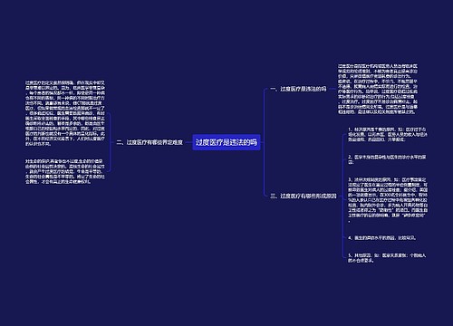 过度医疗是违法的吗