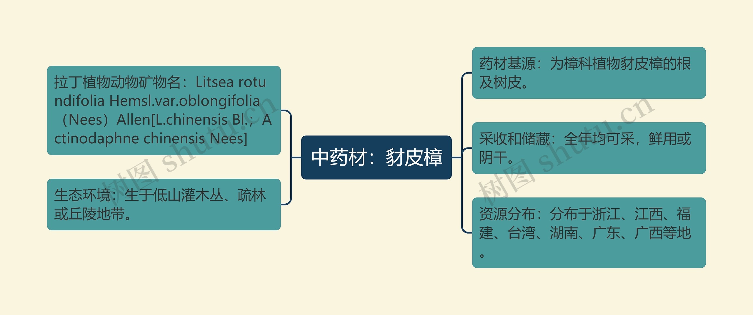 中药材：豺皮樟