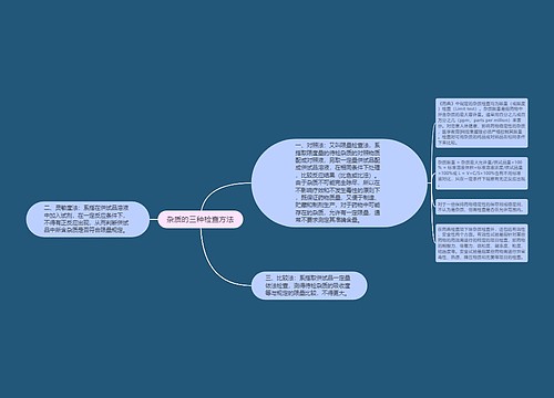 杂质的三种检查方法