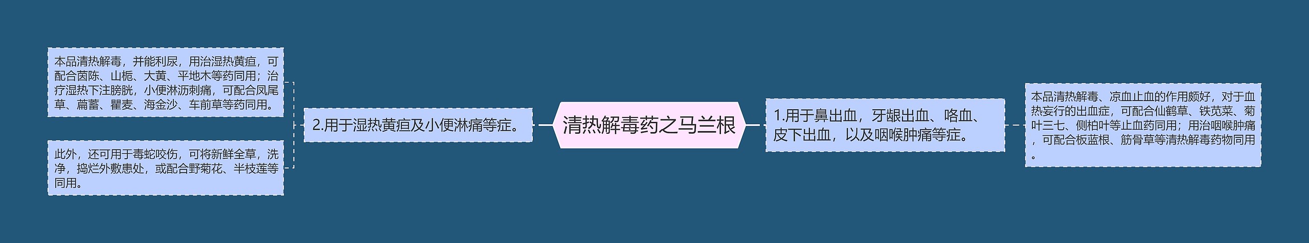 清热解毒药之马兰根思维导图