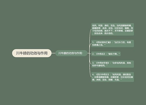 川牛膝的功效与作用