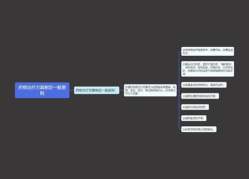 药物治疗方案制定一般原则