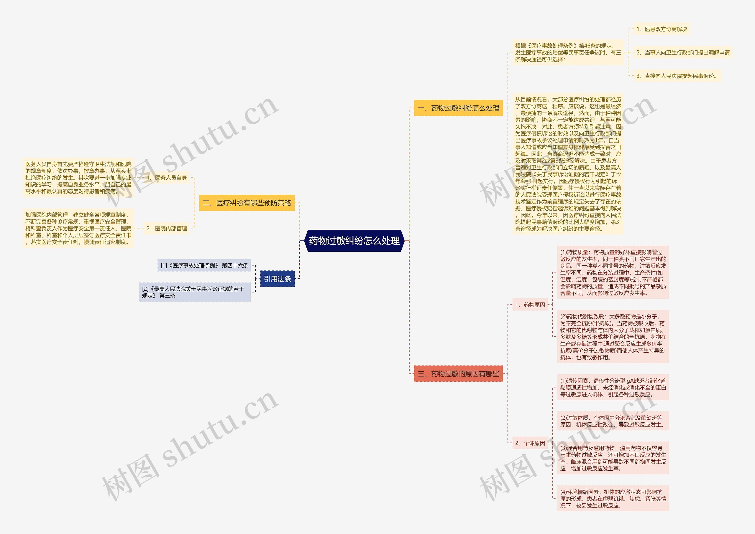 药物过敏纠纷怎么处理思维导图