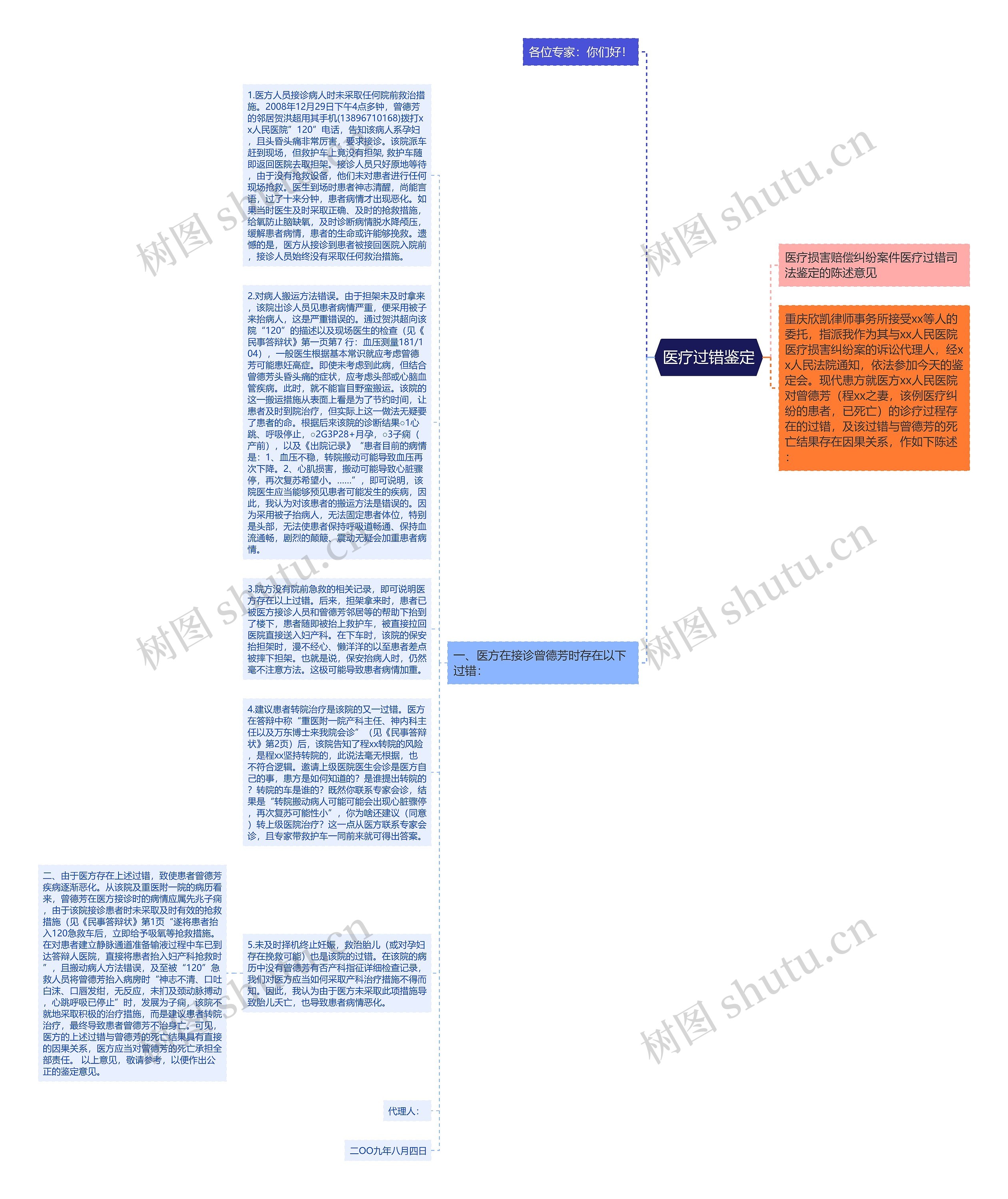 医疗过错鉴定思维导图