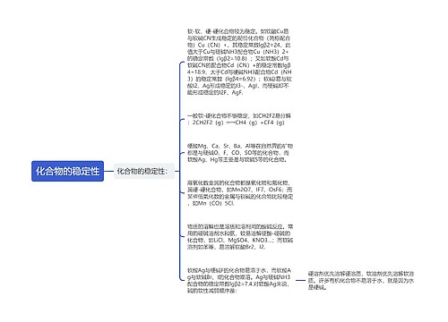 化合物的稳定性