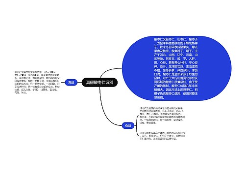 真假酸枣仁识别思维导图