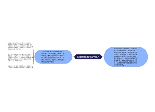 医院副院长提笔签字救人