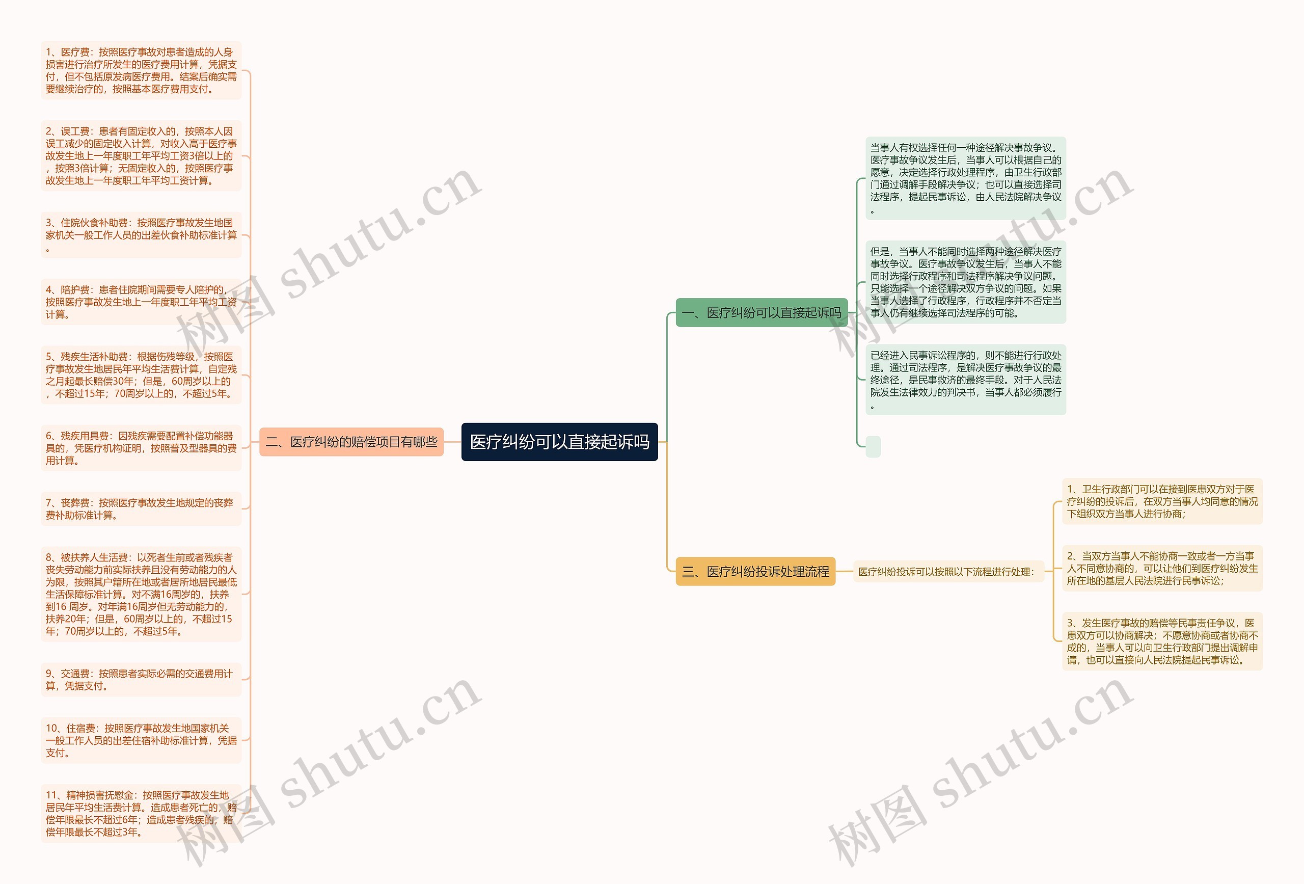 医疗纠纷可以直接起诉吗思维导图