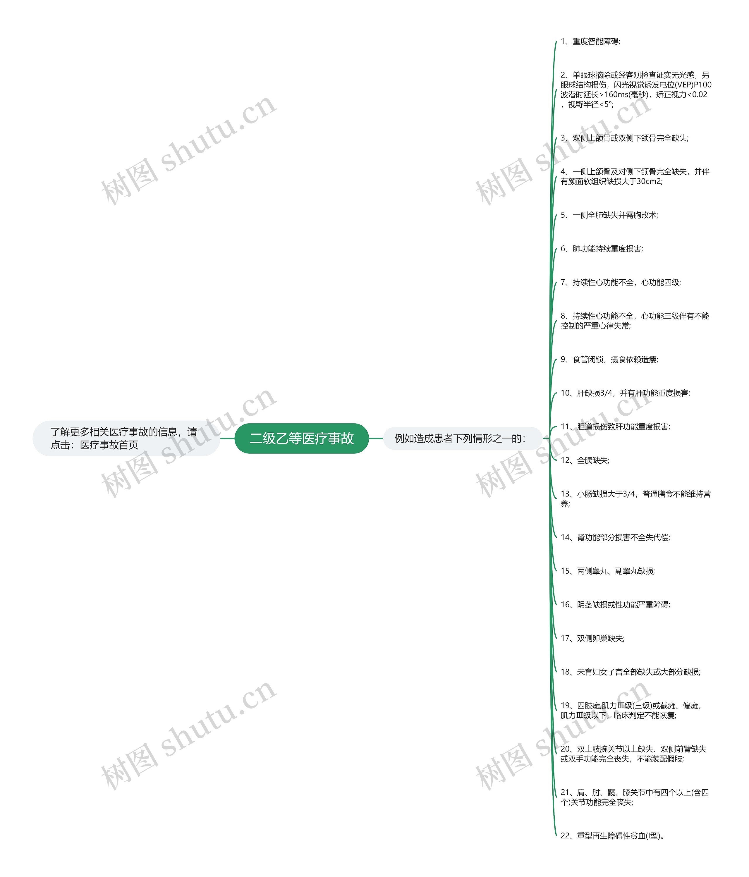 二级乙等医疗事故思维导图