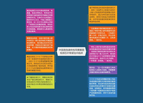 中国首创遗传性耳聋基因检测芯片有望走向临床 中国首创遗传性耳聋基因检测芯片有望走向临床