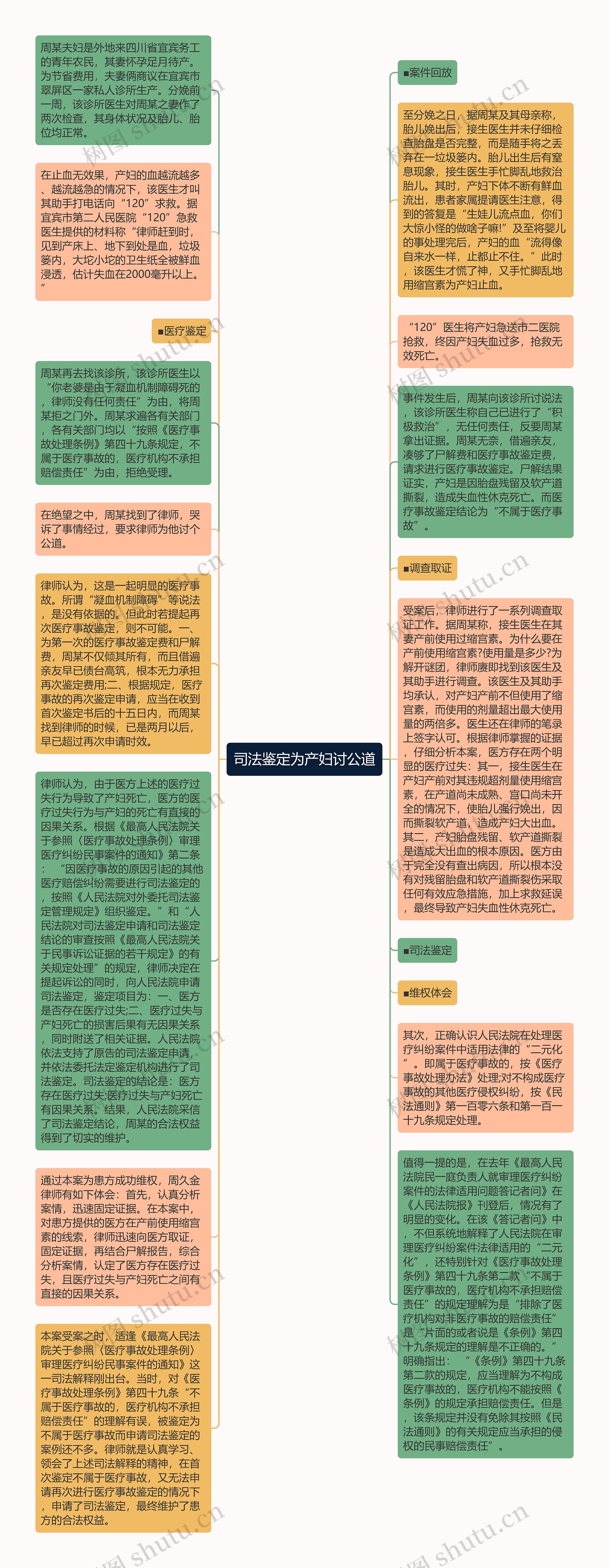 司法鉴定为产妇讨公道思维导图