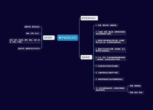 栀子金花丸主治