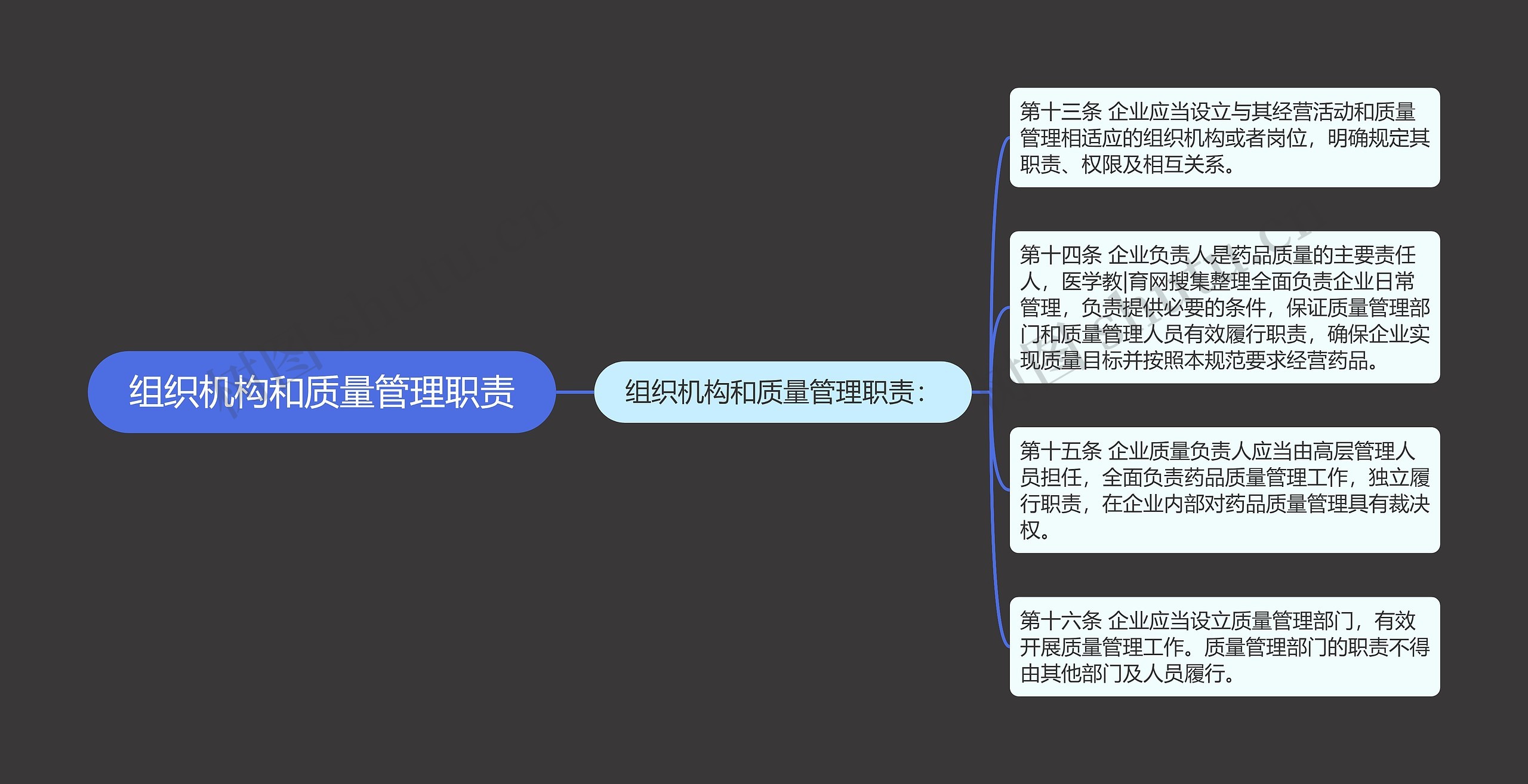 组织机构和质量管理职责思维导图高清图 组织机构和质量管理职责思维导图