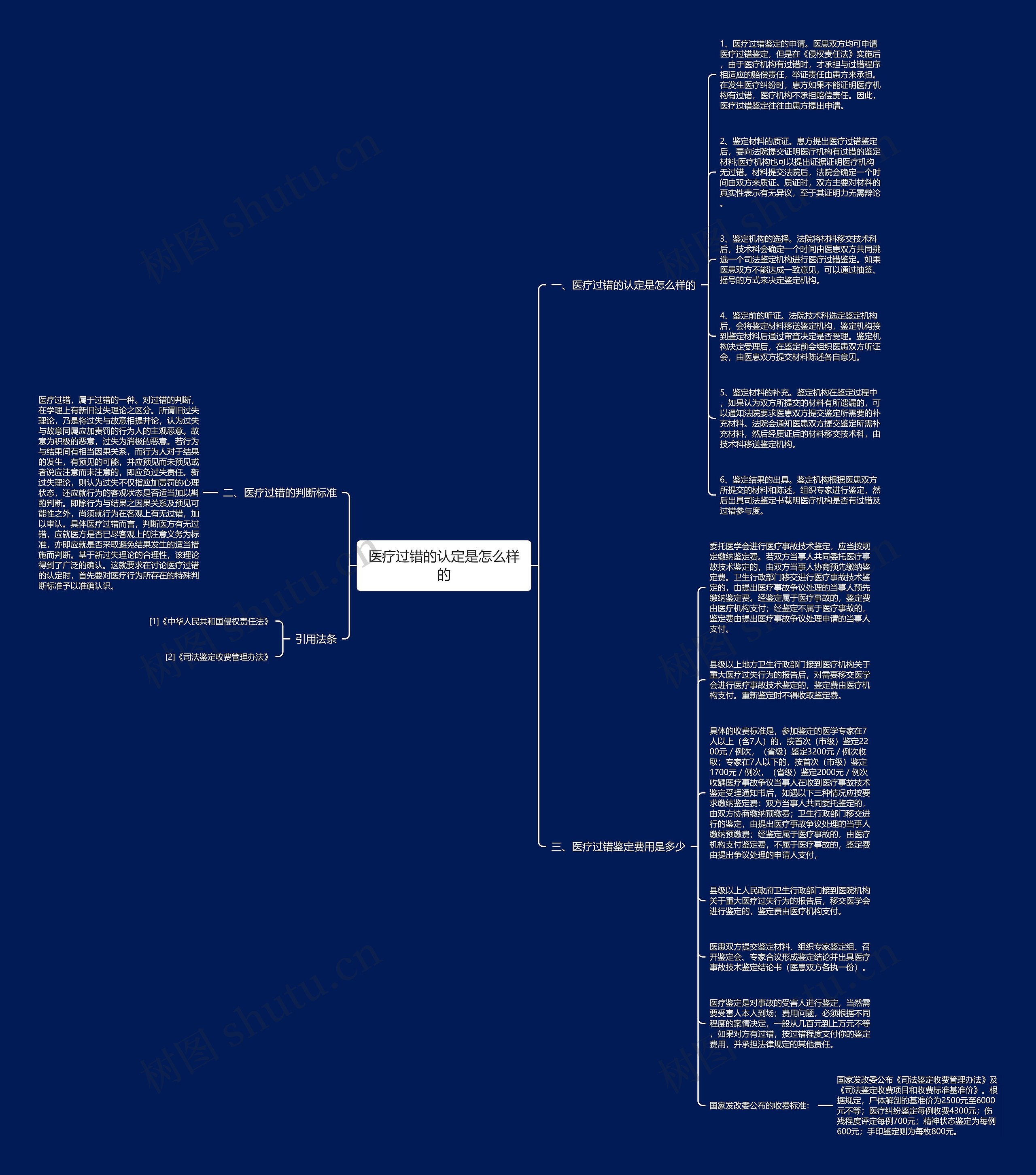 医疗过错的认定是怎么样的思维导图