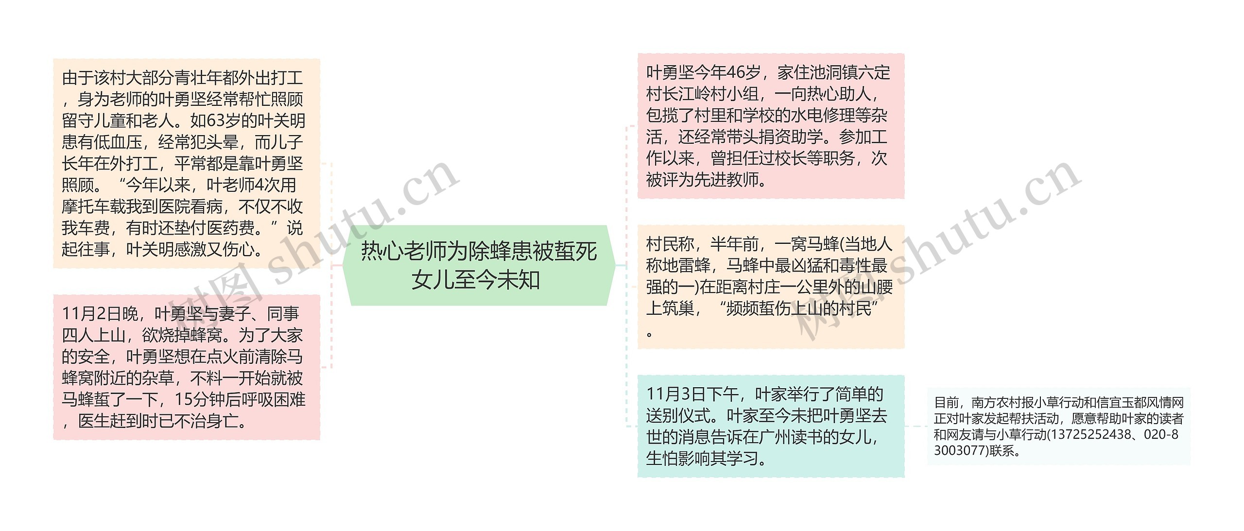 热心老师为除蜂患被蜇死 女儿至今未知   热心老师为除蜂患被蜇死 女儿至今未知
