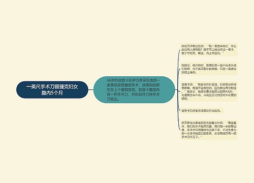 一英尺手术刀留捷克妇女腹内5个月