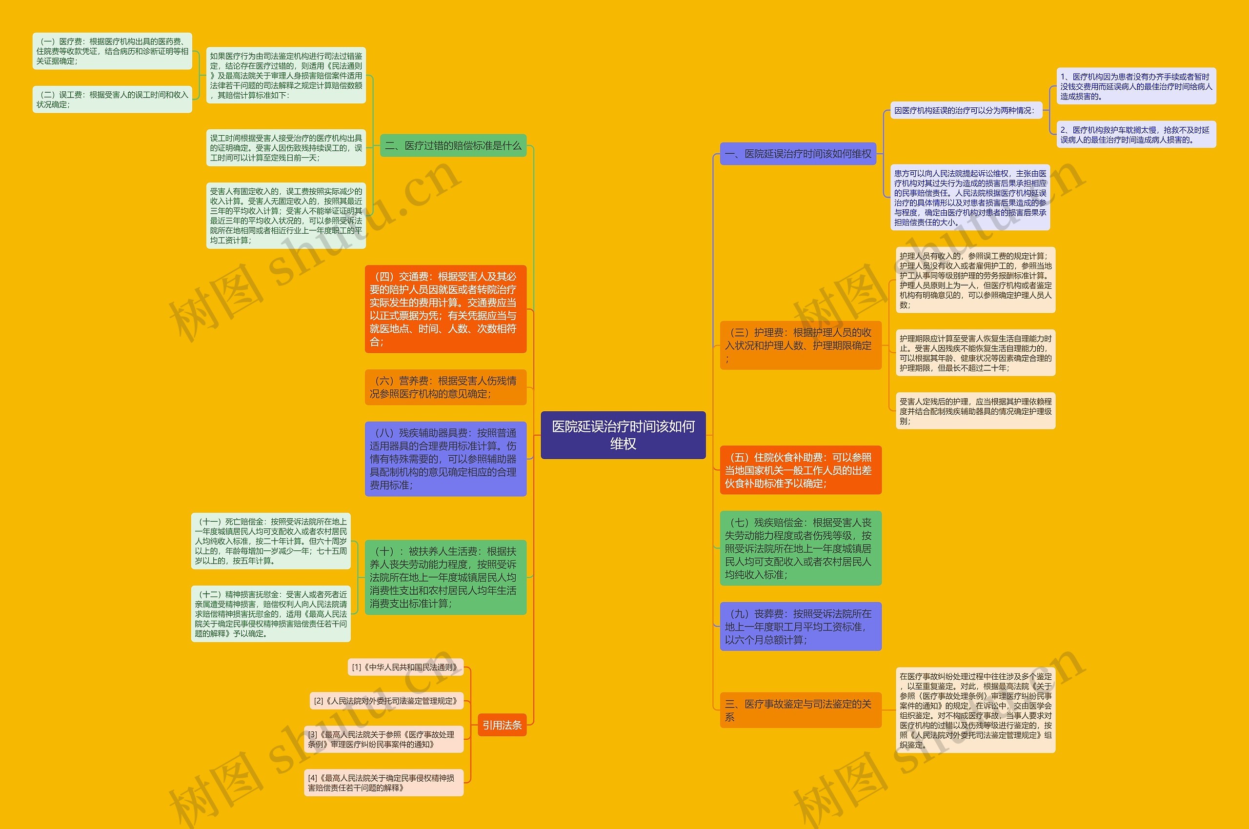 医院延误治疗时间该如何维权思维导图
