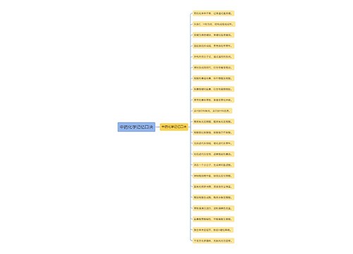 中药化学记忆口决