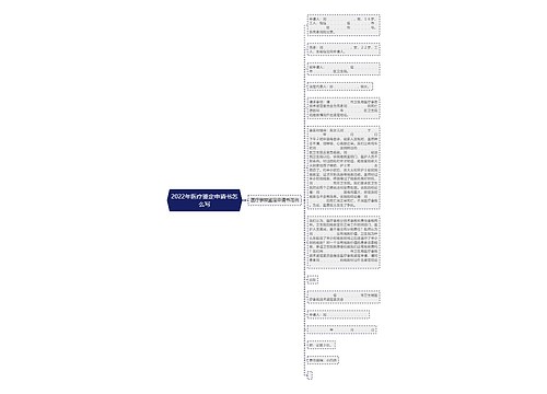 2022年医疗鉴定申请书怎么写