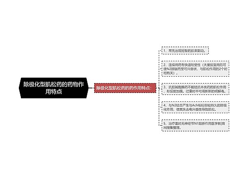 除极化型肌松药的药物作用特点