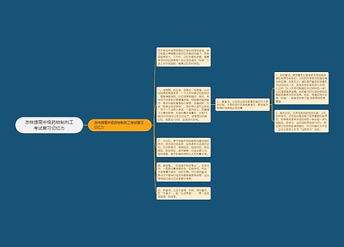 怎样提高中级药物制剂工考试复习记忆力