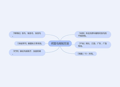 何首乌炮制方法