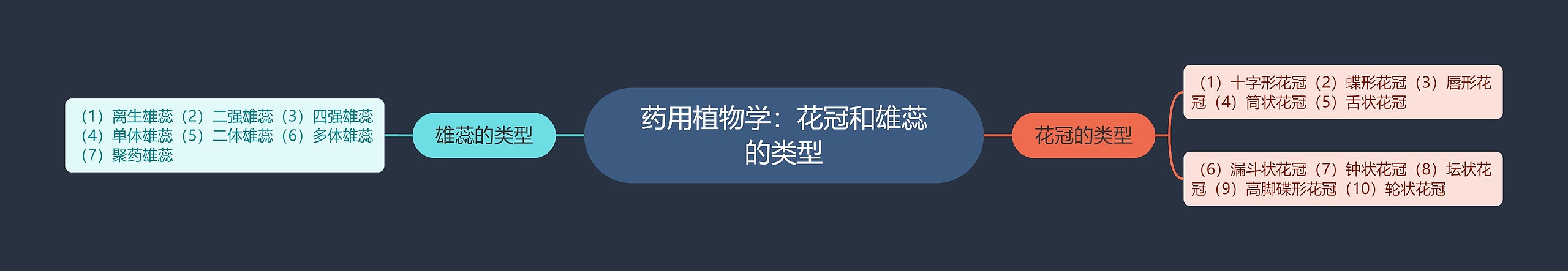 药用植物学:花冠和雄蕊的类型 药用植物学:花冠和雄蕊的类型
