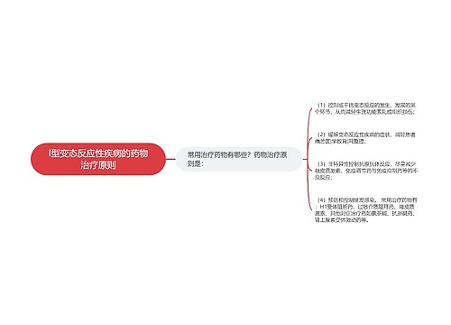 I型变态反应性疾病的药物治疗原则