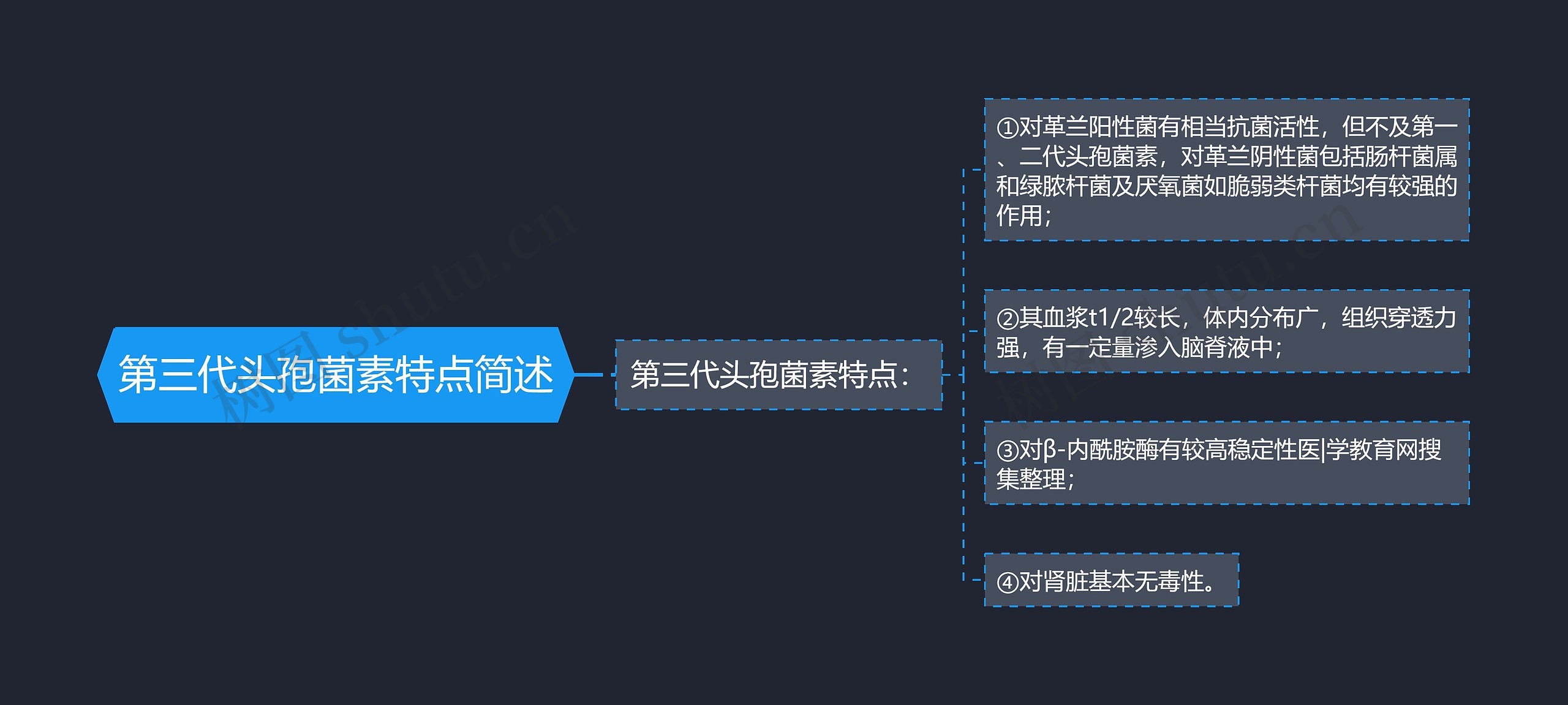 第三代头孢菌素特点简述思维导图