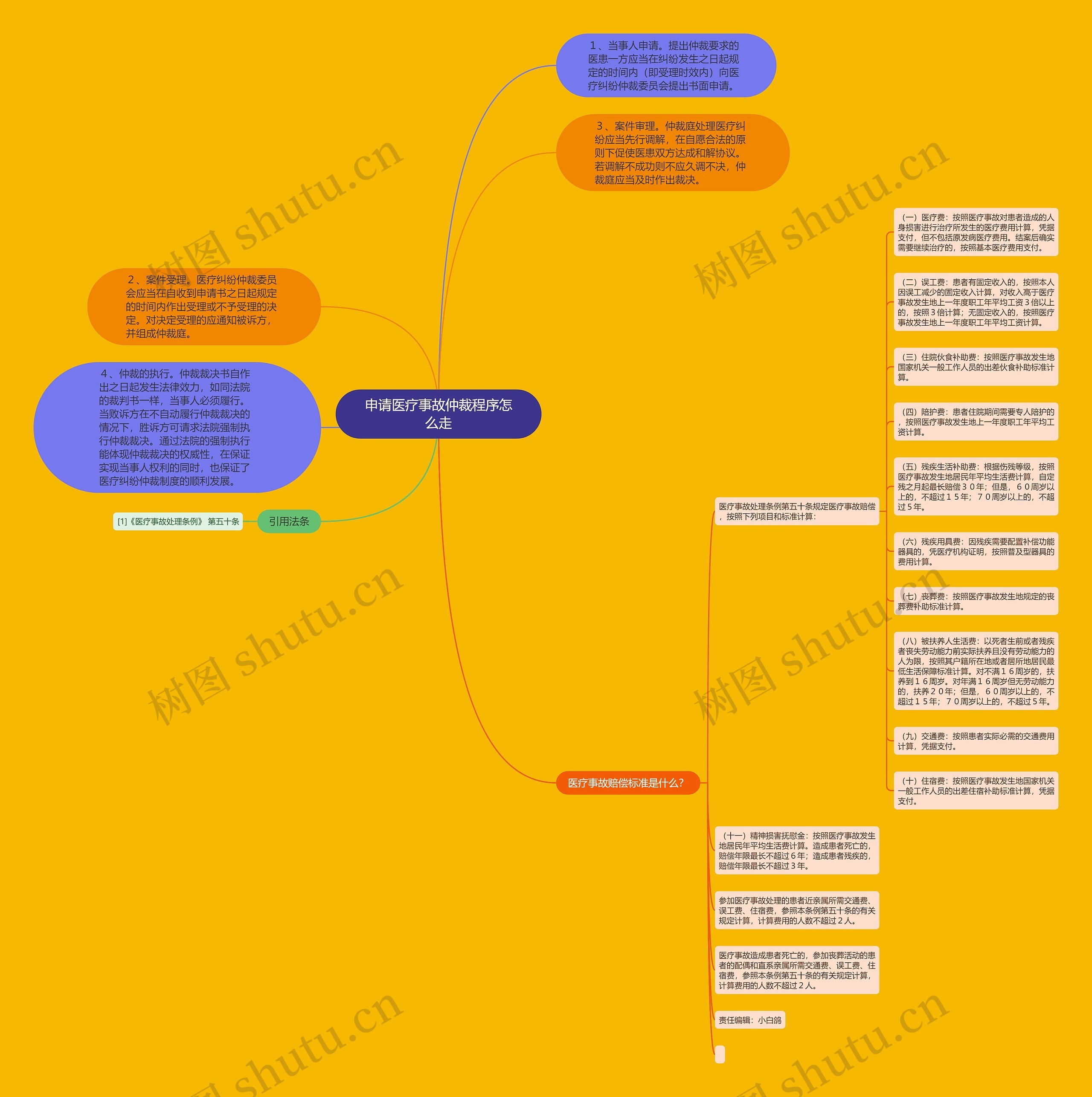 申请医疗事故仲裁程序怎么走思维导图