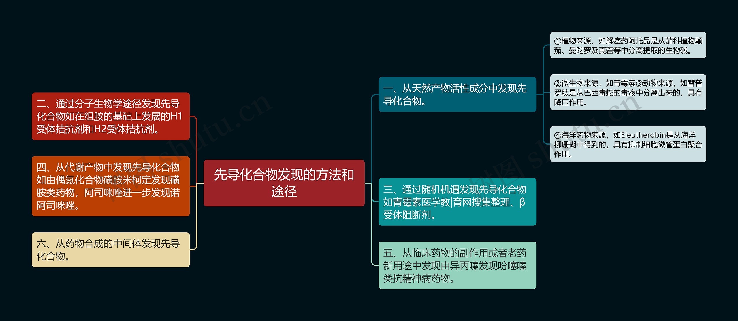 先导化合物发现的方法和途径思维导图