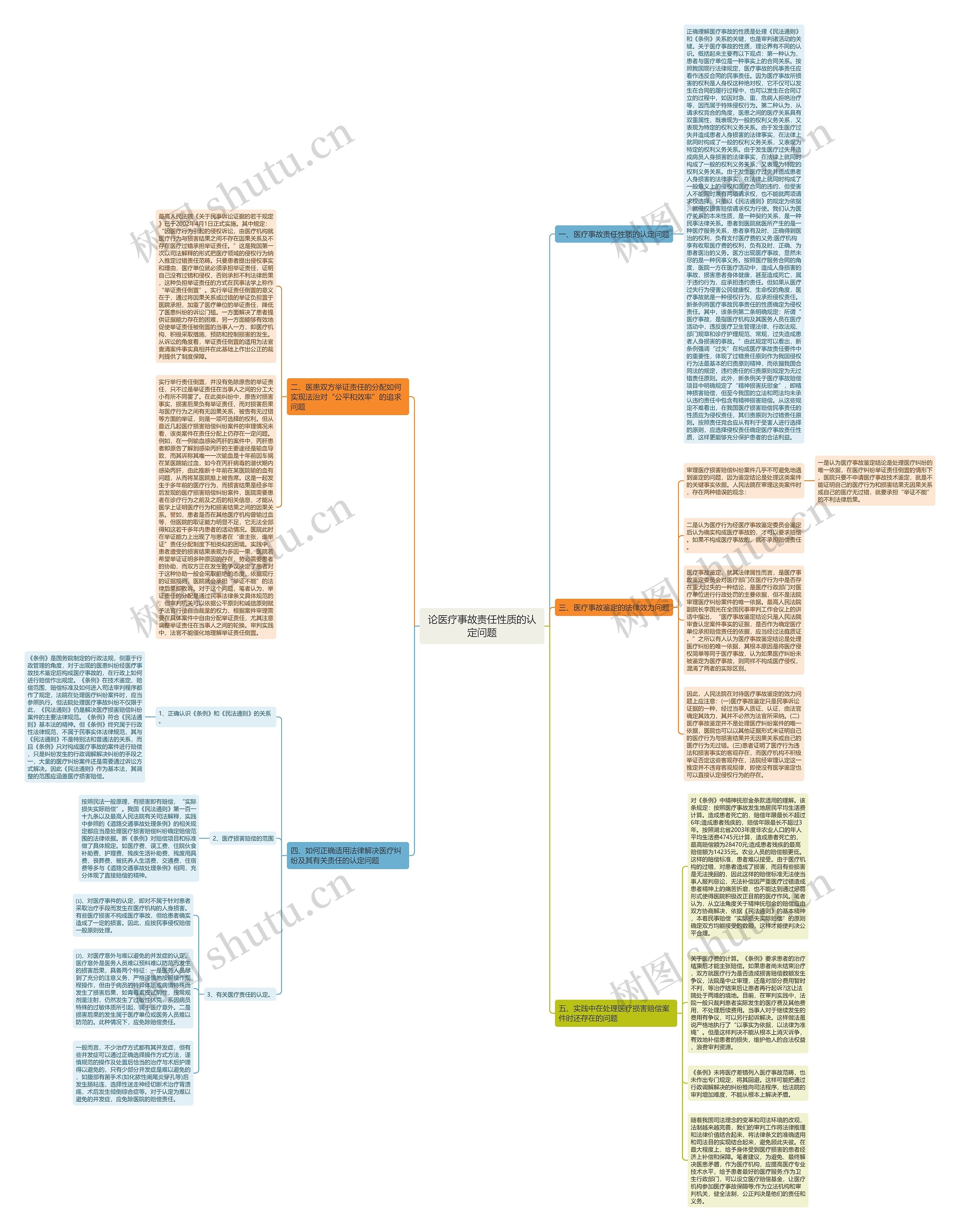 论医疗事故责任性质的认定问题思维导图