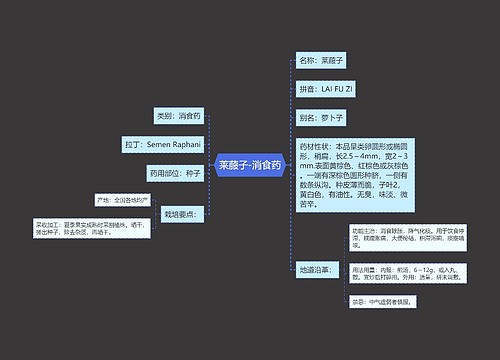 莱菔子-消食药思维导图