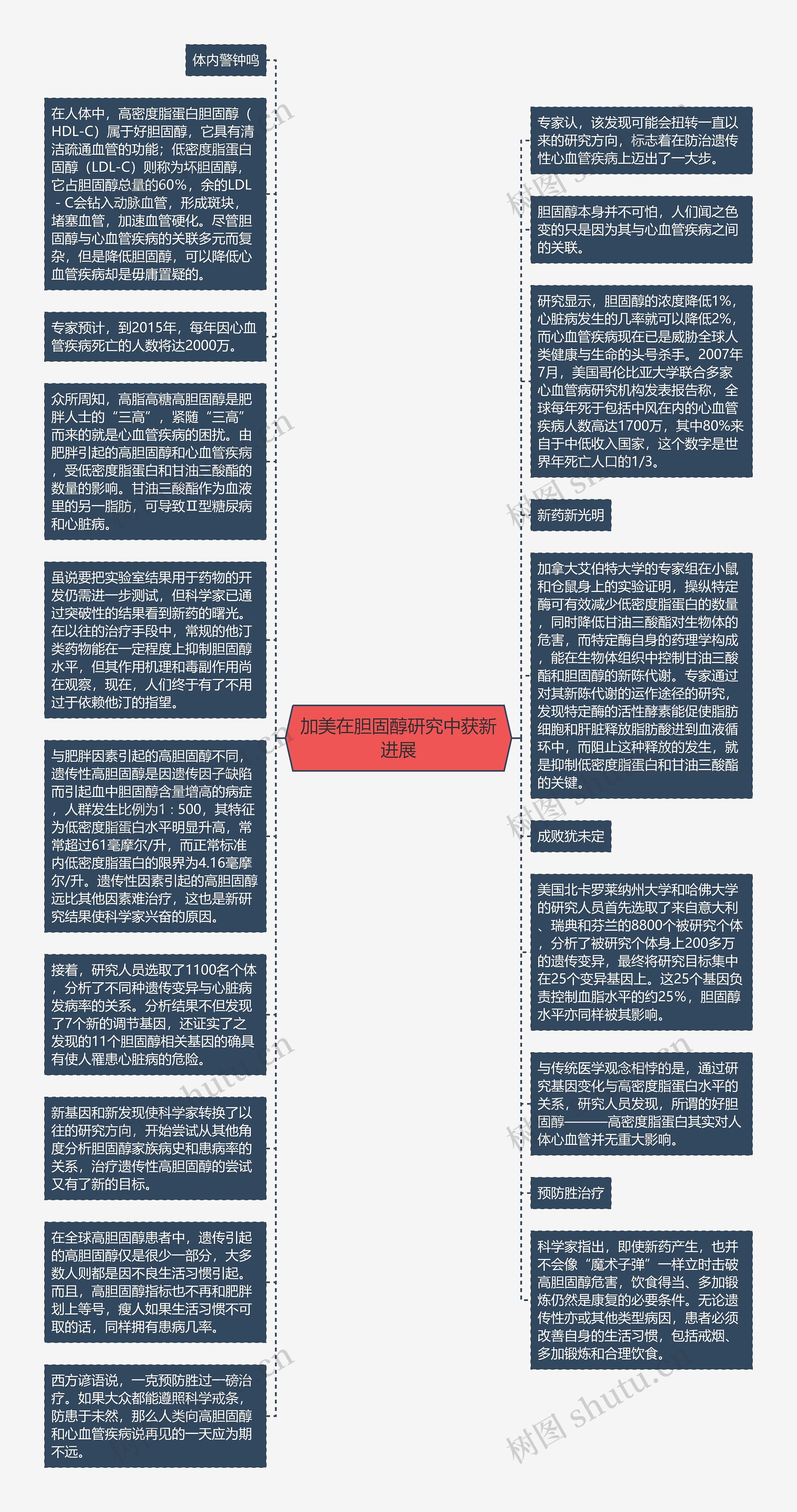 加美在胆固醇研究中获新进展思维导图