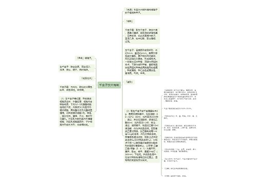 千金子饮片炮制思维导图