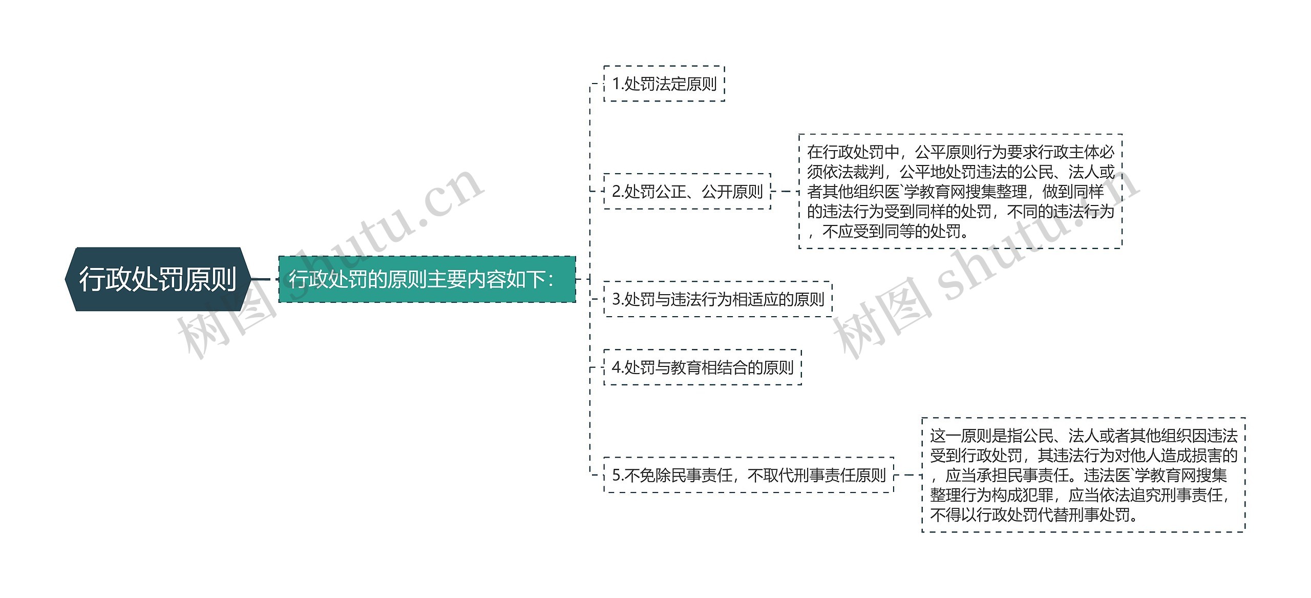 行政处罚原则思维导图