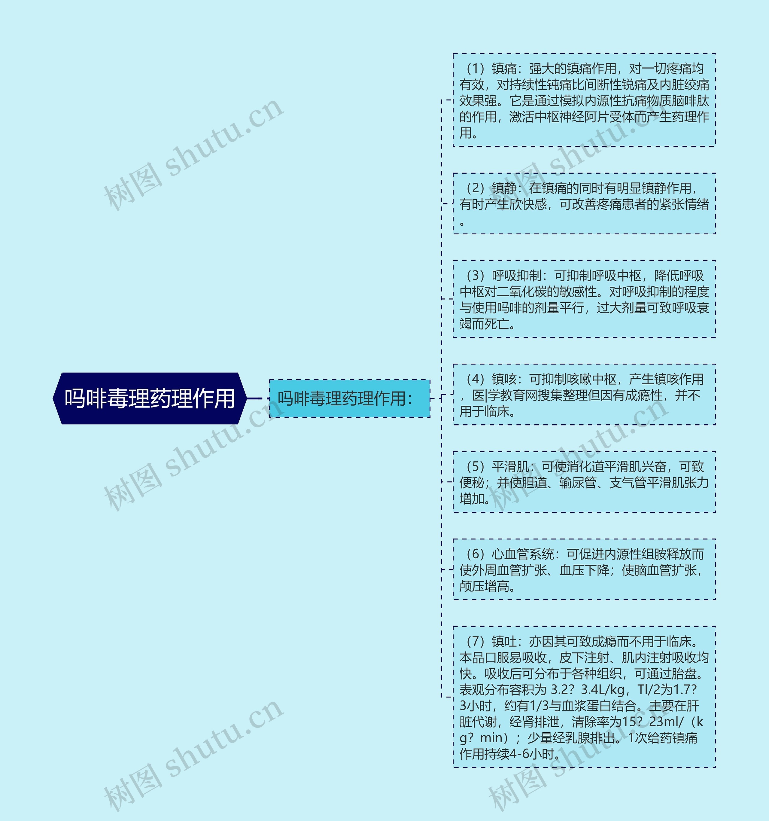 吗啡毒理药理作用思维导图