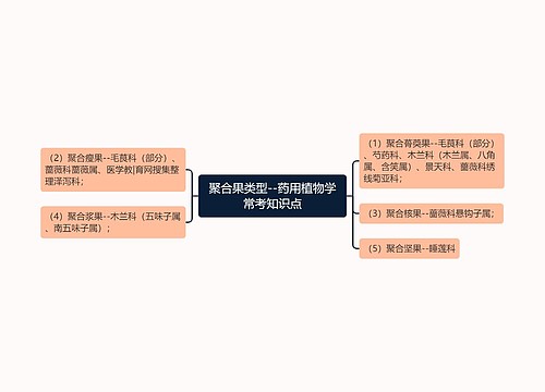 聚合果类型--药用植物学常考知识点