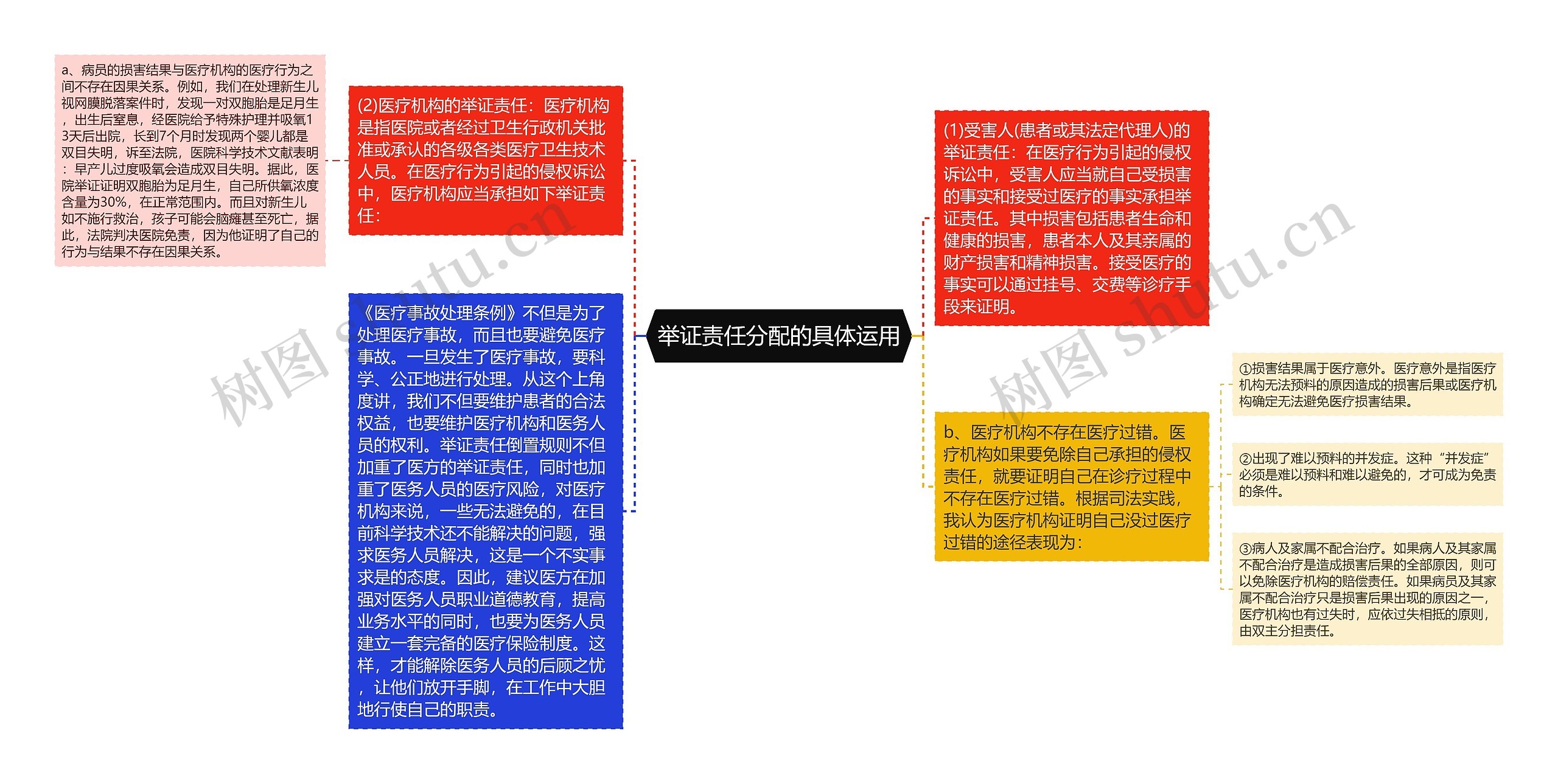 举证责任分配的具体运用思维导图