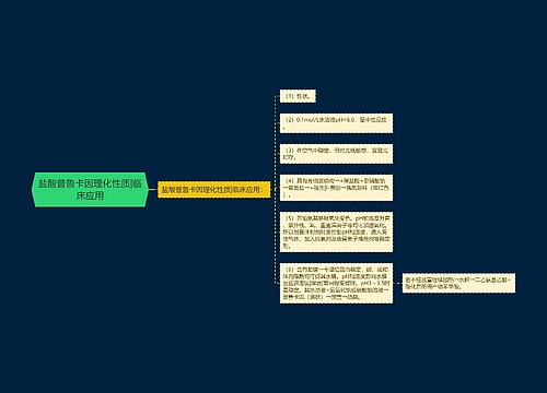 盐酸普鲁卡因理化性质|临床应用