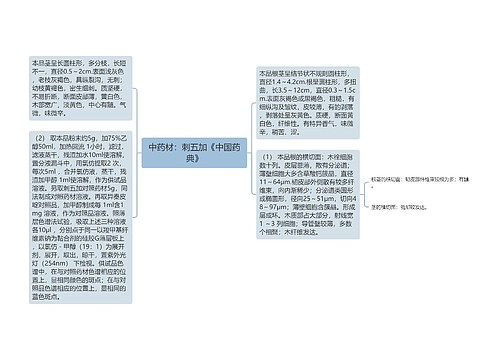 中药材：刺五加《中国药典》